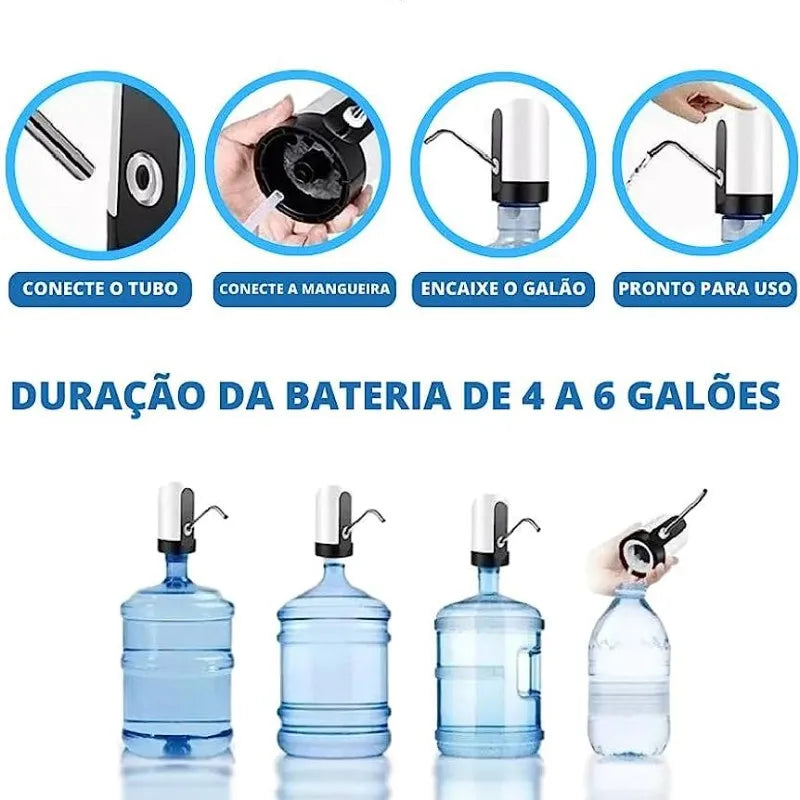 Bomba Elétrica para Galão de Água | 5L, 10L e 20 Litros