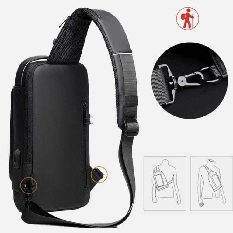 Mochila Anti-Furto com Senha USB | Slim Bag