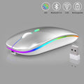 Mouse Sem Fio Bluetooth e Wireless Recarregável